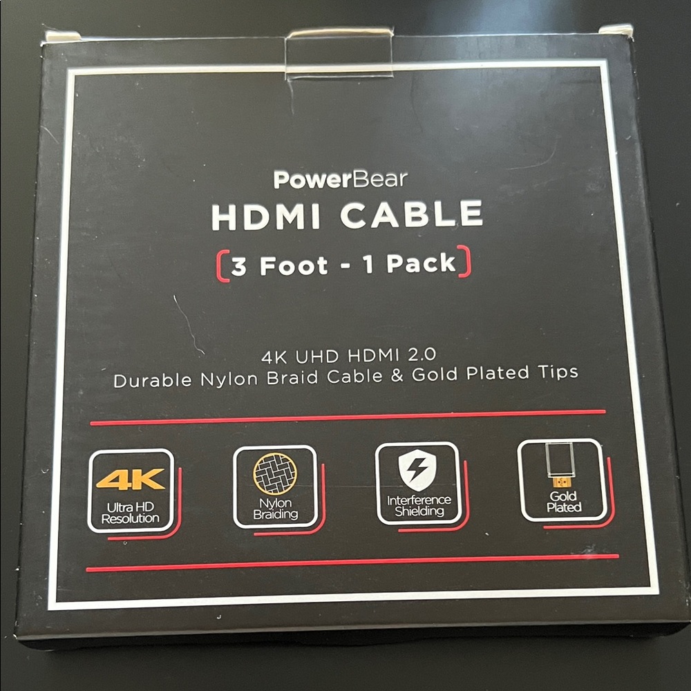 Black HDMI Cable - 3 Foot